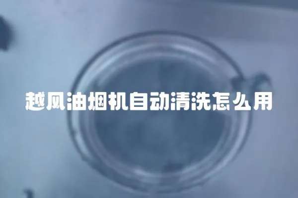 越風(fēng)油煙機(jī)自動清洗怎么用