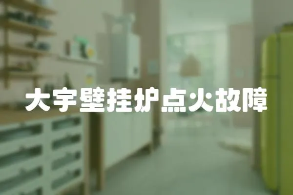 大宇壁掛爐點火故障