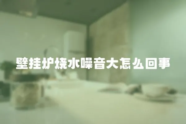 壁掛爐燒水噪音大怎么回事