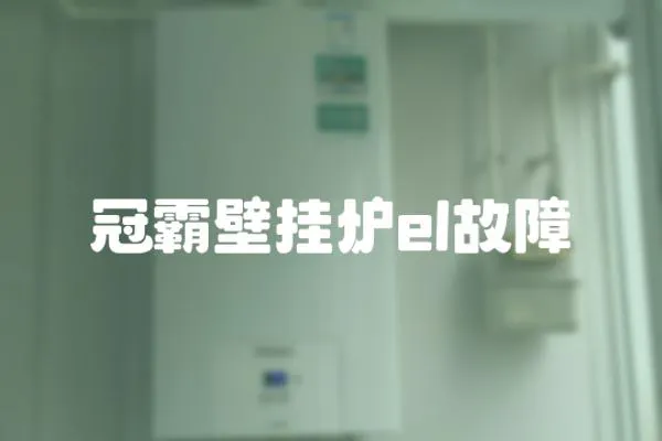 冠霸壁掛爐el故障
