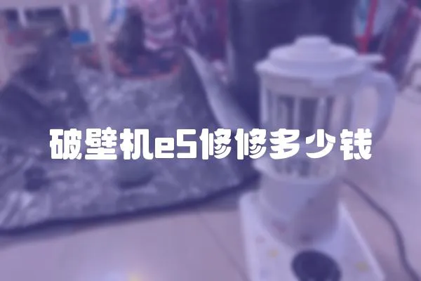 破壁機(jī)e5修修多少錢