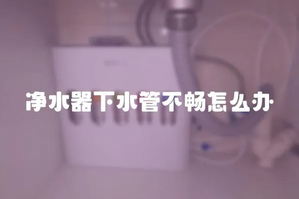 凈水器下水管不暢怎么辦
