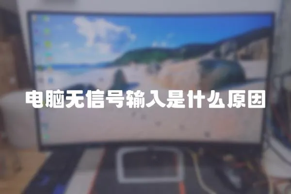 電腦無信號輸入是什么原因