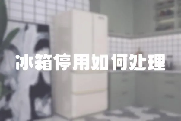 冰箱停用如何處理
