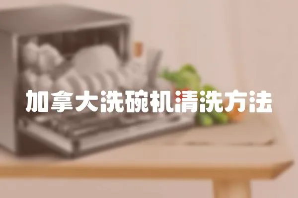 加拿大洗碗機清洗方法