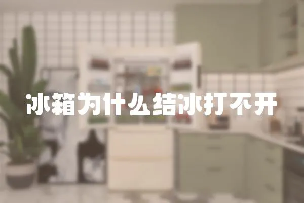 冰箱為什么結冰打不開