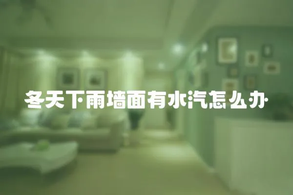 冬天下雨墻面有水汽怎么辦