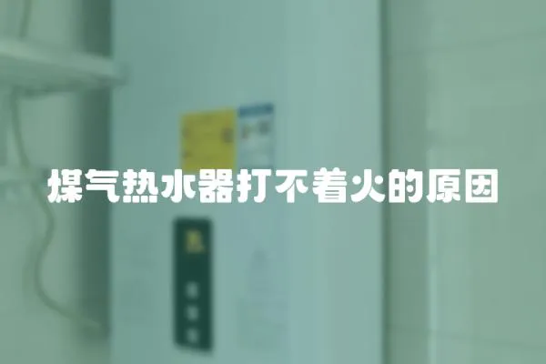 煤氣熱水器打不著火的原因