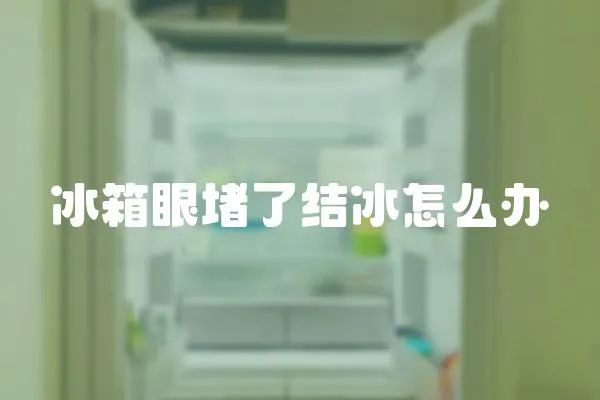 冰箱眼堵了結冰怎么辦
