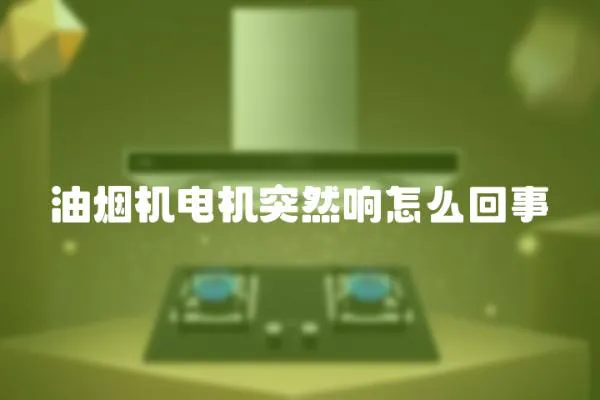 油煙機電機突然響怎么回事