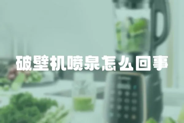 破壁機噴泉怎么回事