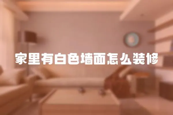 家里有白色墻面怎么裝修