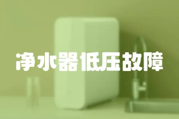 凈水器低壓故障