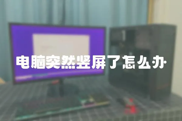 電腦突然豎屏了怎么辦