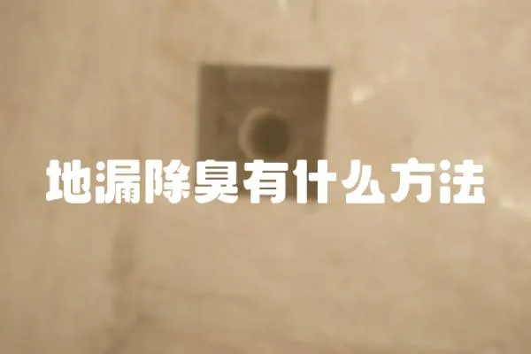 地漏除臭有什么方法