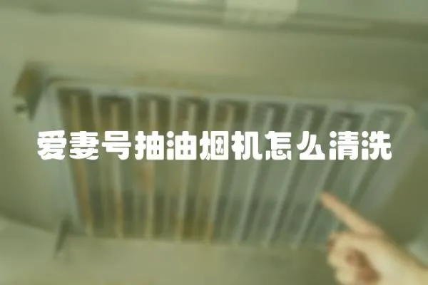 愛妻號抽油煙機(jī)怎么清洗
