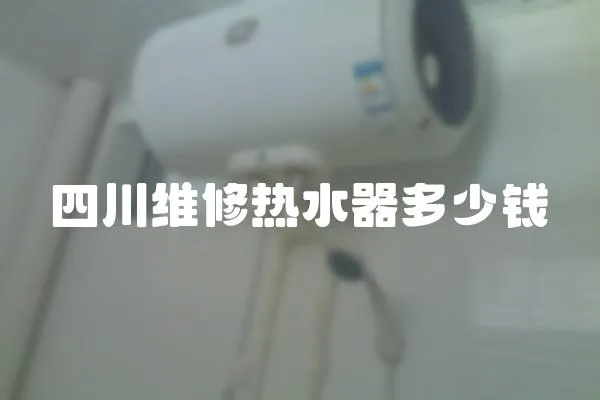 四川維修熱水器多少錢