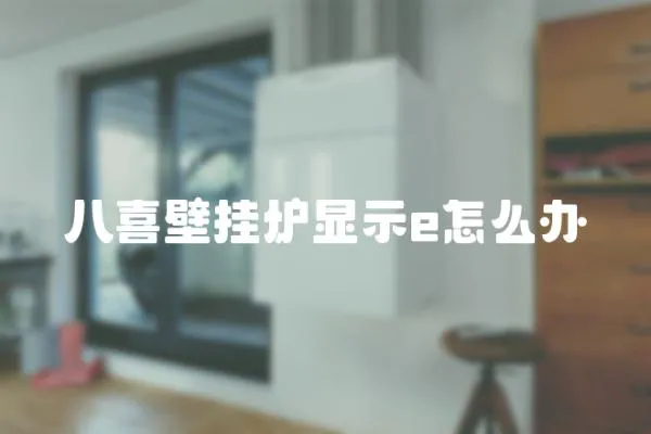 八喜壁掛爐顯示e怎么辦