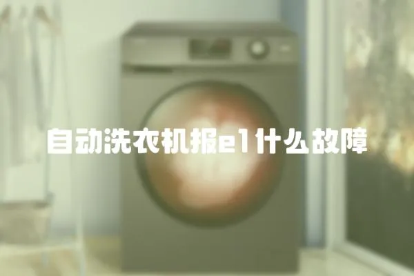 自動洗衣機報e1什么故障