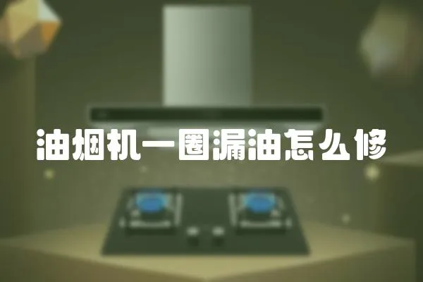 油煙機一圈漏油怎么修