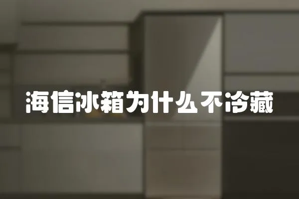 海信冰箱為什么不冷藏