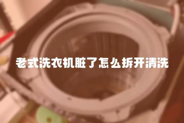 老式洗衣機臟了怎么拆開清洗