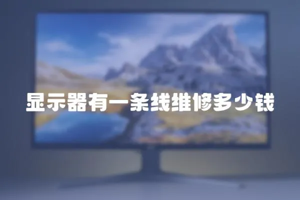 顯示器有一條線維修多少錢