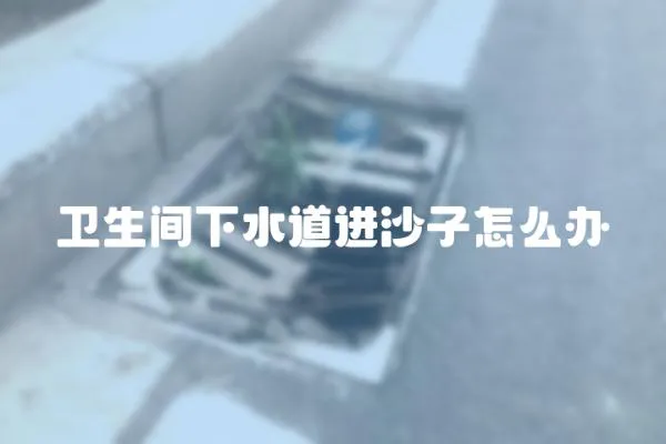 衛生間下水道進沙子怎么辦