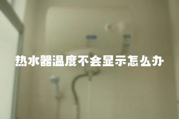 熱水器溫度不會顯示怎么辦