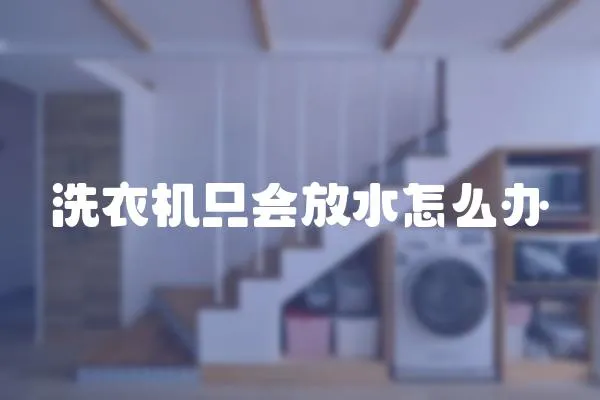 洗衣機只會放水怎么辦