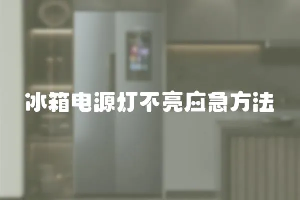 冰箱電源燈不亮應急方法