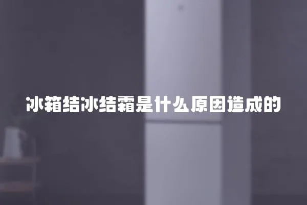 冰箱結冰結霜是什么原因造成的