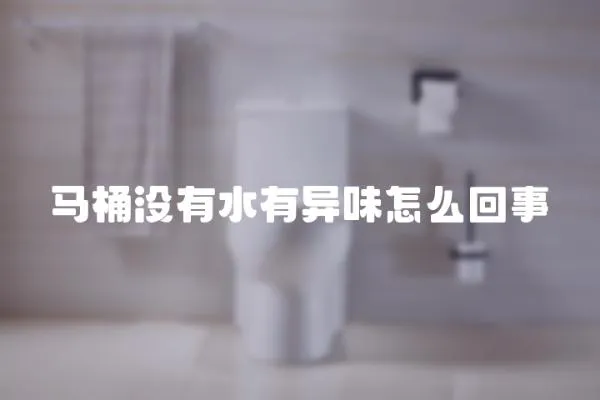 馬桶沒有水有異味怎么回事