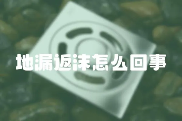 地漏返沫怎么回事