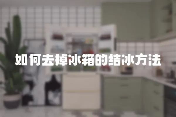 如何去掉冰箱的結冰方法