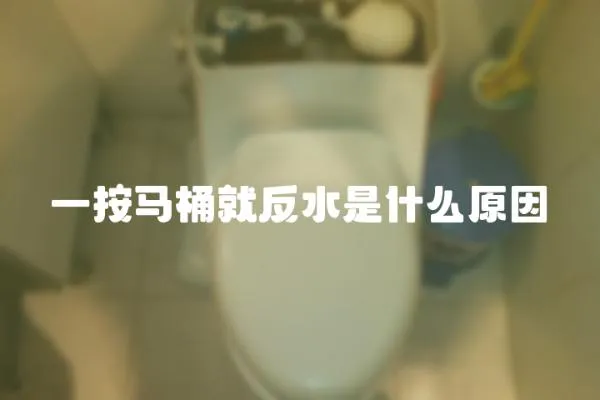 一按馬桶就反水是什么原因