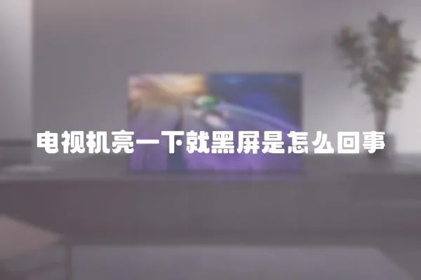 電視機亮一下就黑屏是怎么回事