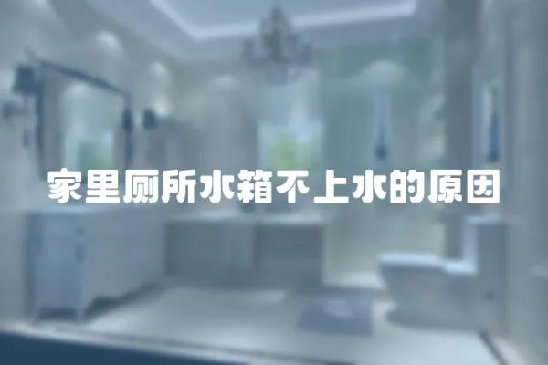 家里廁所水箱不上水的原因