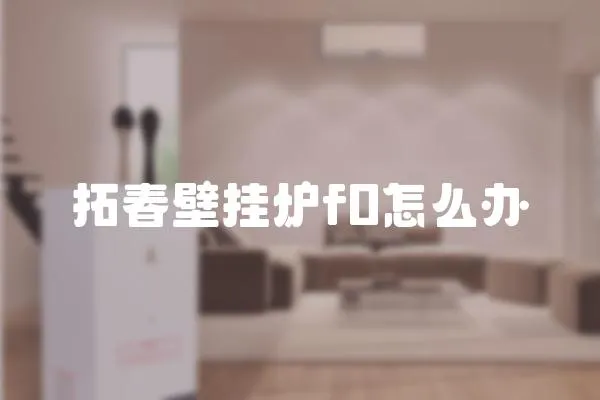 拓春壁掛爐f0怎么辦