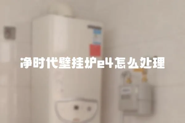 凈時(shí)代壁掛爐e4怎么處理