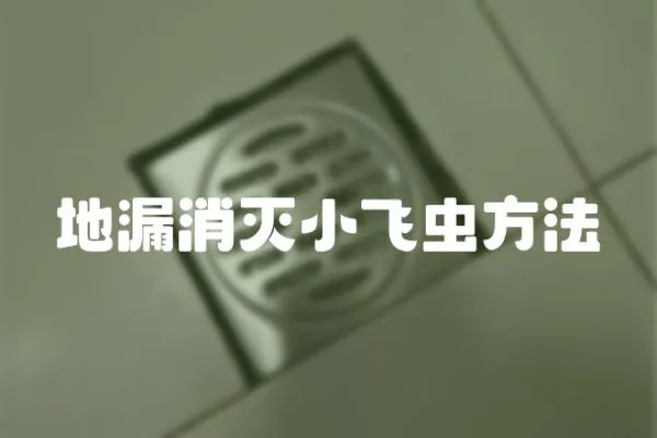地漏消滅小飛蟲方法