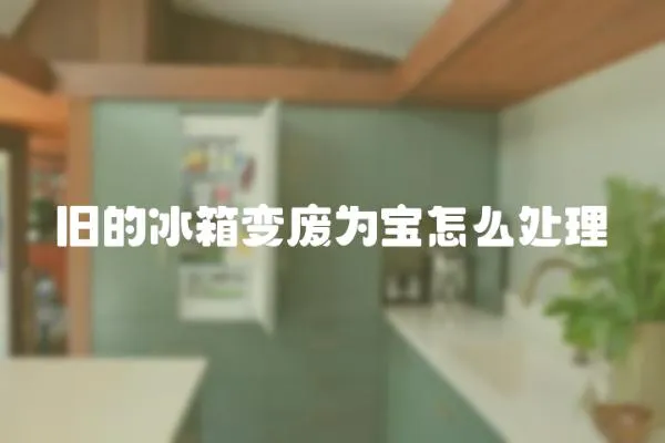 舊的冰箱變廢為寶怎么處理