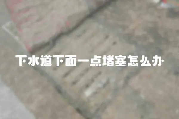 下水道下面一點堵塞怎么辦