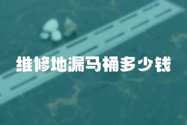 維修地漏馬桶多少錢