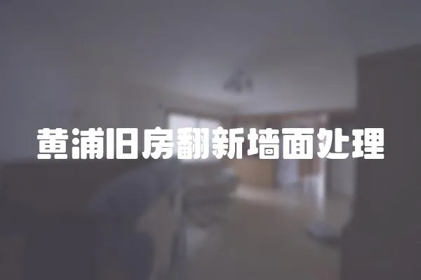 黃浦舊房翻新墻面處理