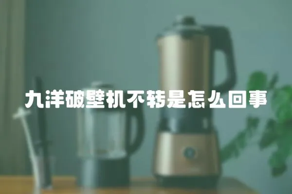 九洋破壁機(jī)不轉(zhuǎn)是怎么回事