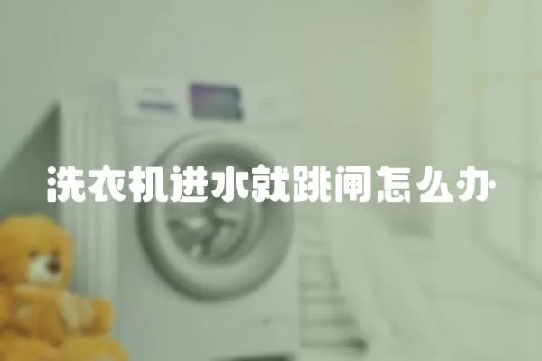 洗衣機進水就跳閘怎么辦