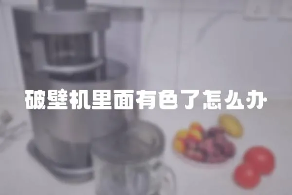 破壁機里面有色了怎么辦