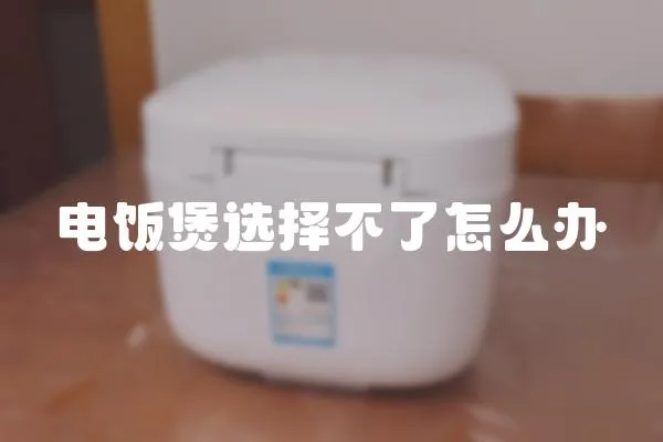 電飯煲選擇不了怎么辦