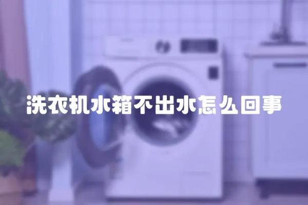 洗衣機水箱不出水怎么回事